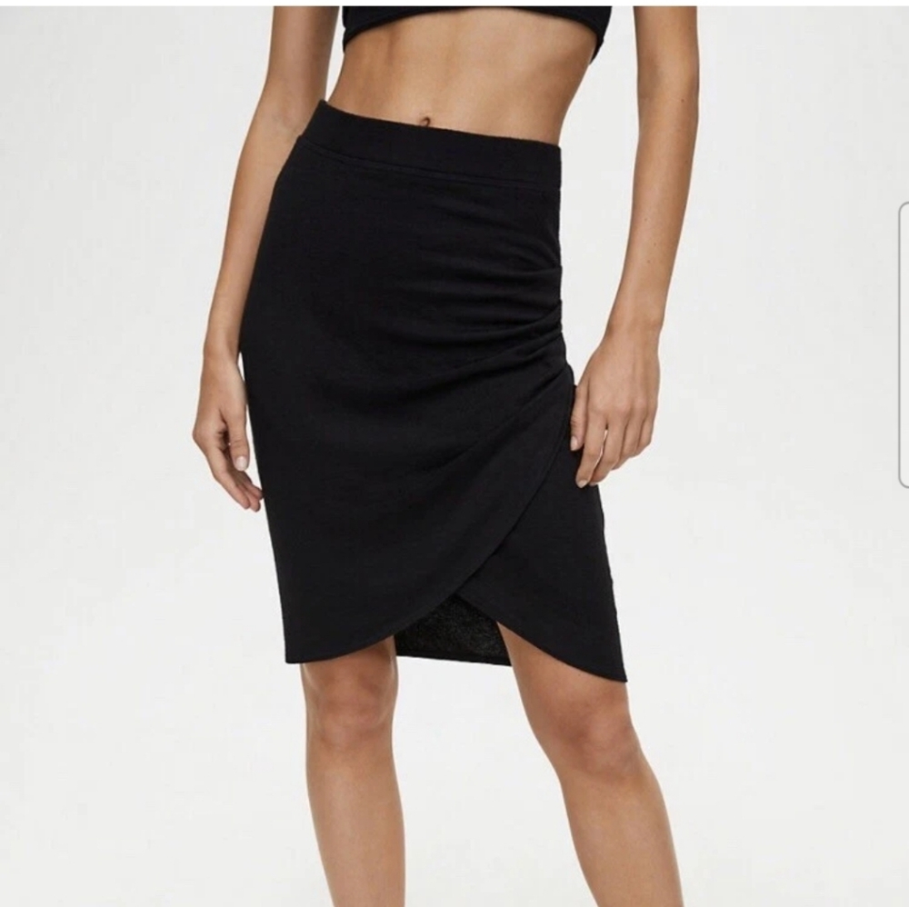 WILFRED FREE Tyra Skirt Blue Wrapped XXS Aritzia